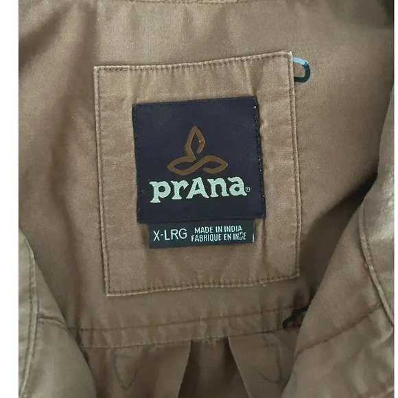 Prana Men’s Broderick Short Sleeve Button Down Shirt Brown Size XL - Picture 6 of 6